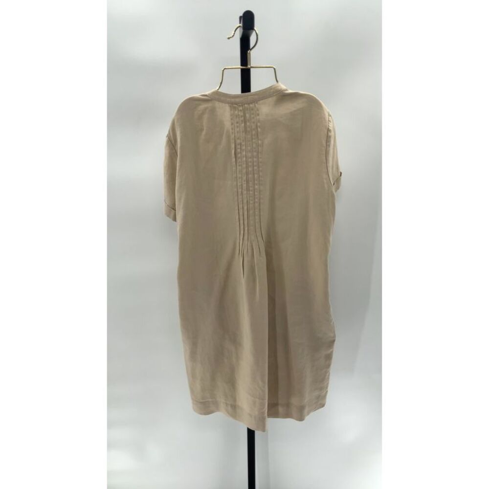 Quince Women's 100% European Linen Short Sleeve Shirt Driftwood Sleeved Top S - Picture 2 of 2